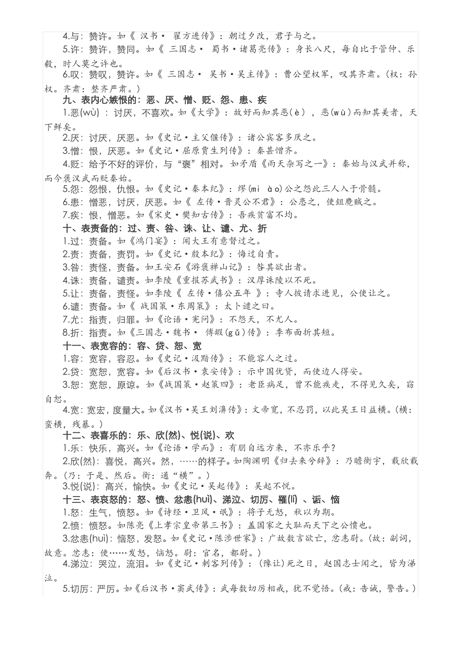 文言文高频词归类_第3页