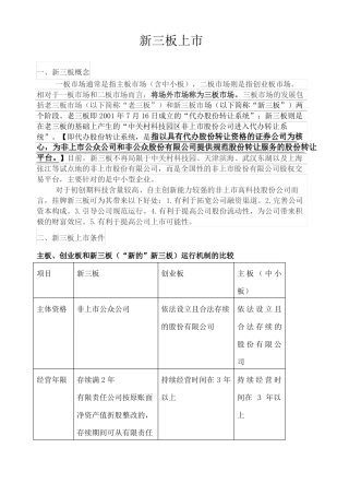 新三板上条件要求及流程