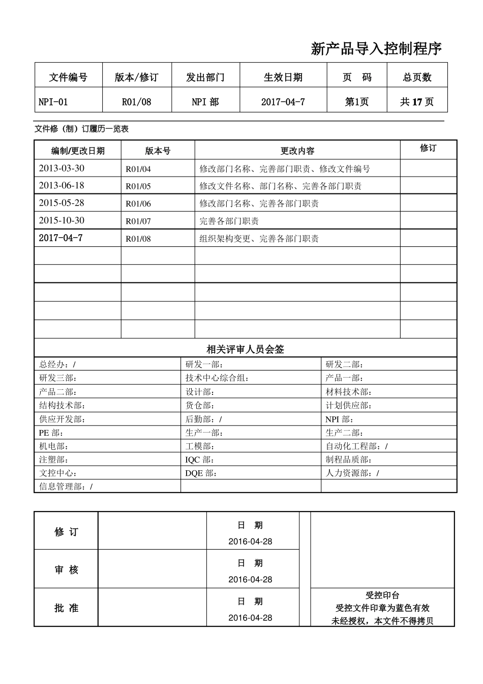 新产品导入控制程序NPI_第1页