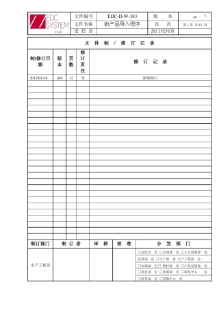 新产品导入程序PCB