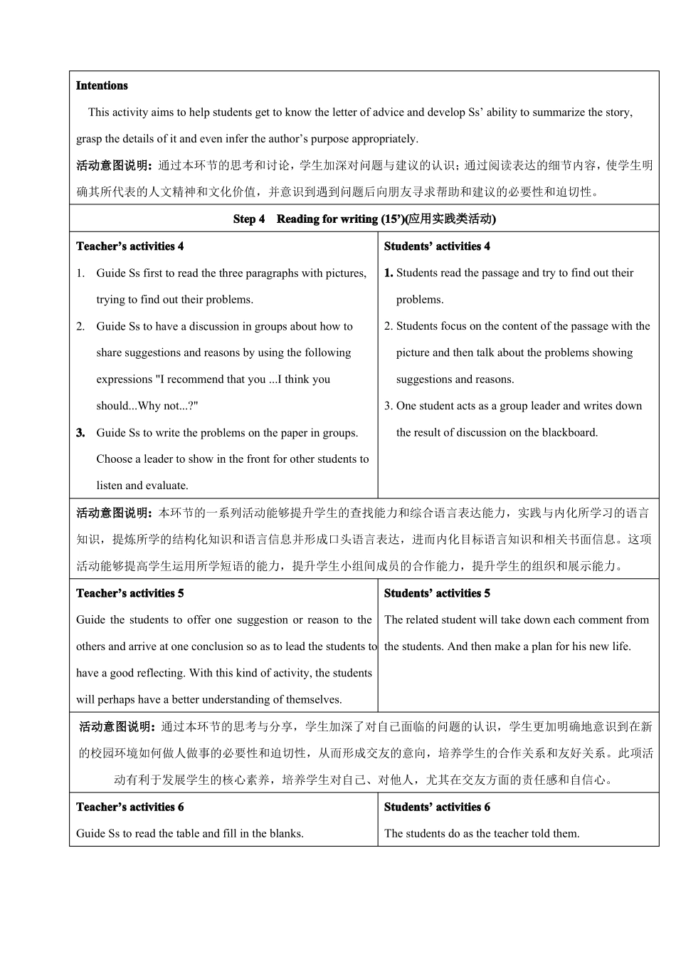 新人教版必修一Unit1TeenageLife读写课1教_第3页