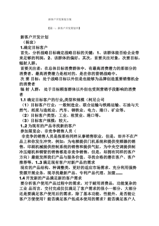 新客户开发策划方案