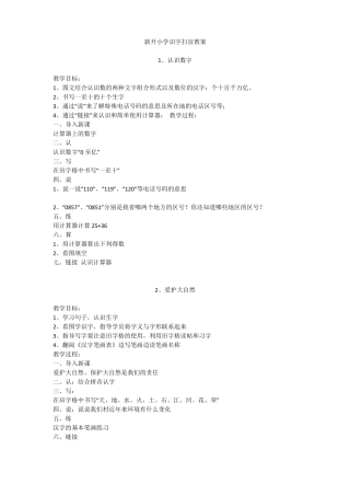 新开小学识字扫盲教案