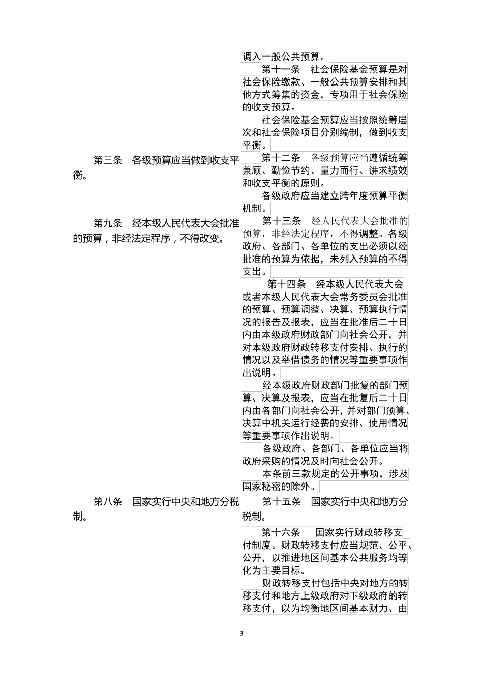 新旧预算法对照表_第3页