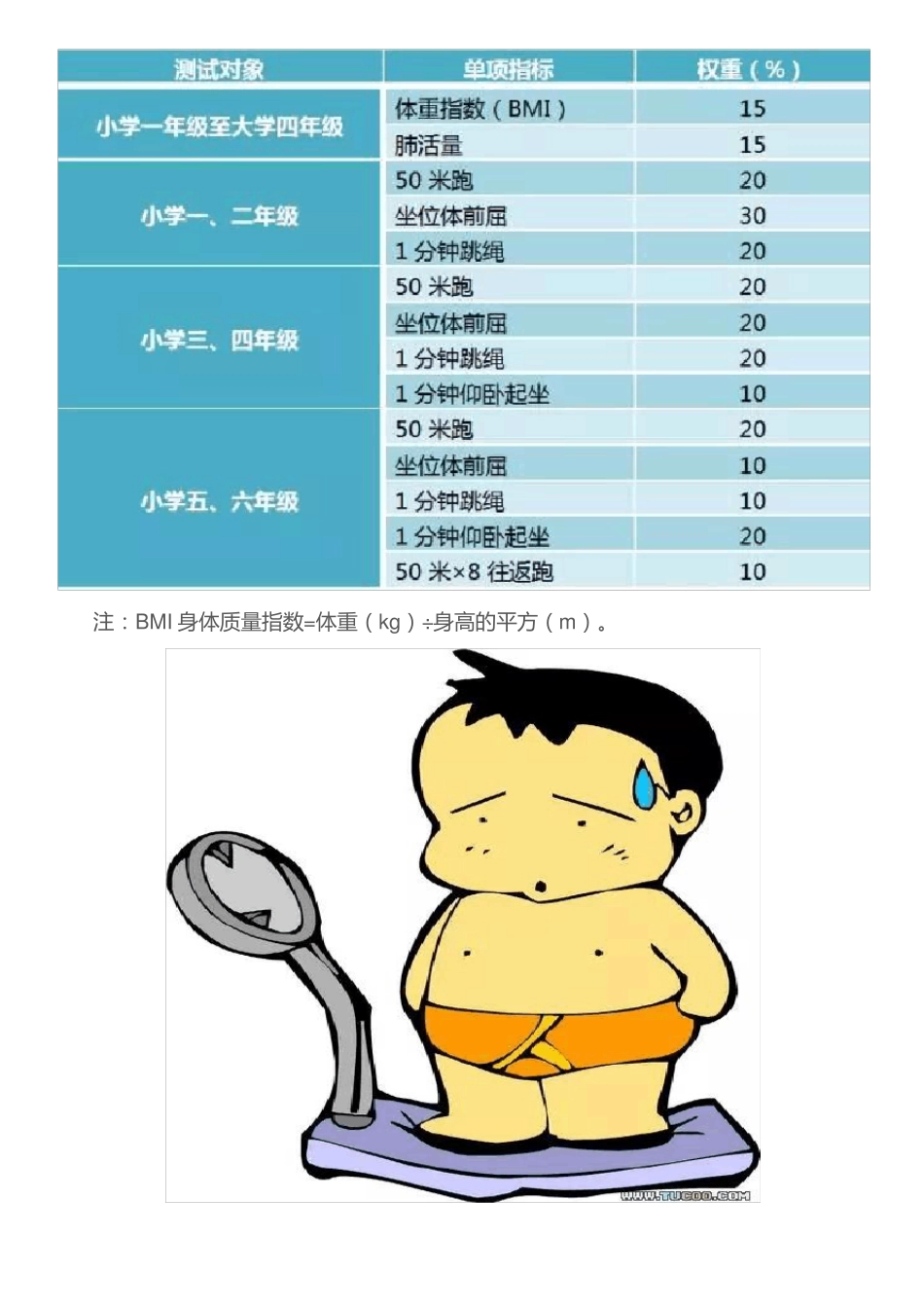 新版小学生体育测试标准_第2页