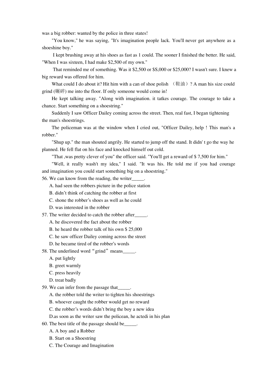 新目标英语中考模拟试题及答案_第3页