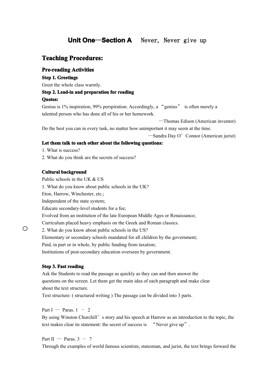 新视野大学英语第三版读写教程第三册教案_第1页