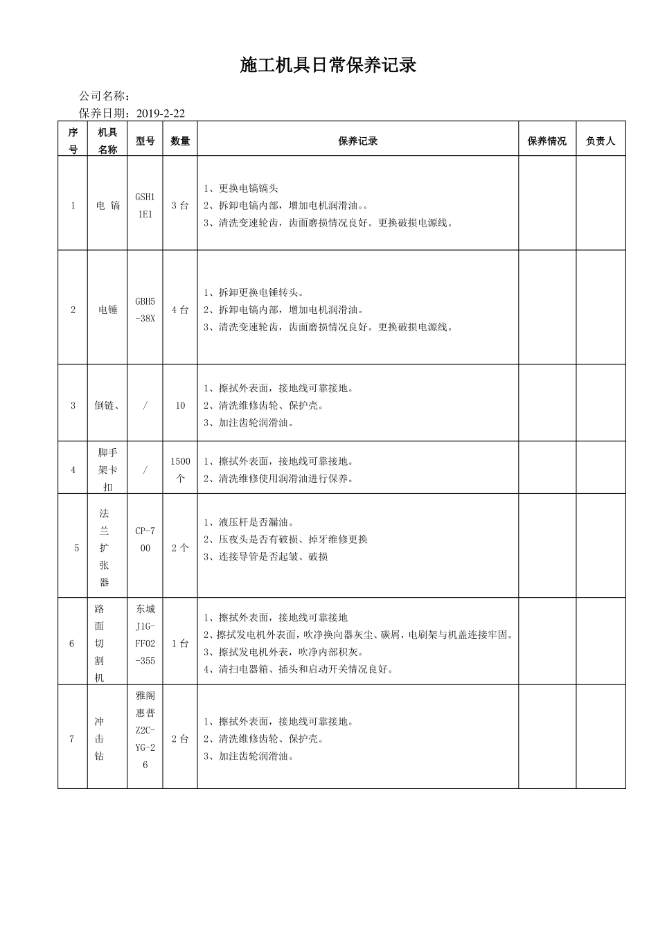 施工机具日常保养记录_第3页
