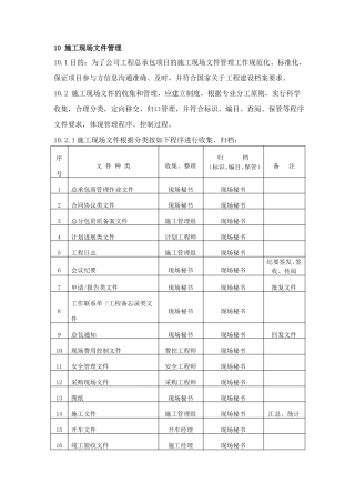 施工现场文件管理