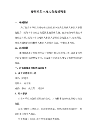 施工电梯垂直运输应急预案