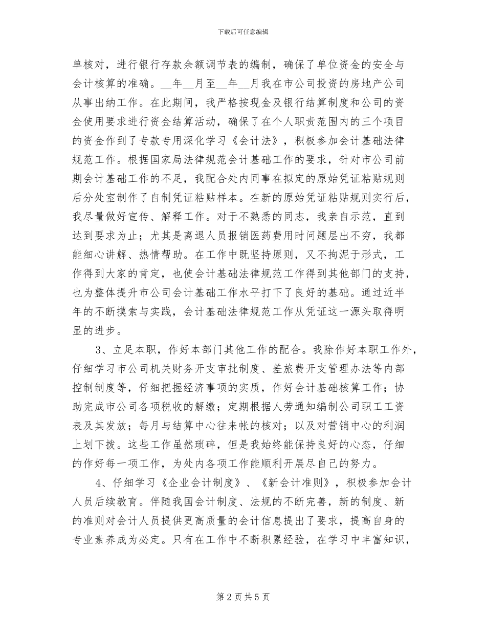 2024年会计出纳年度总结_第2页