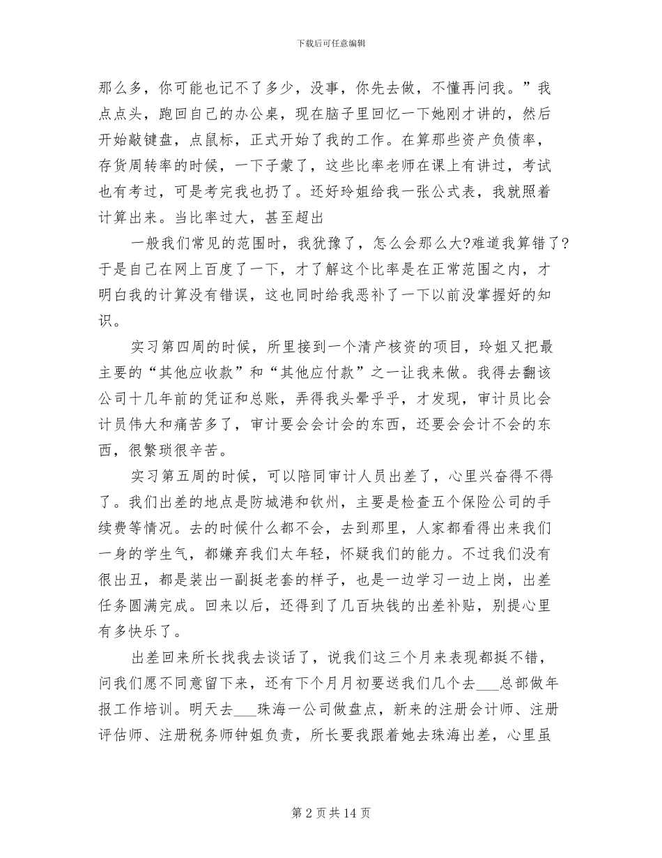 2024年会计师事务所实习个人总结_第2页