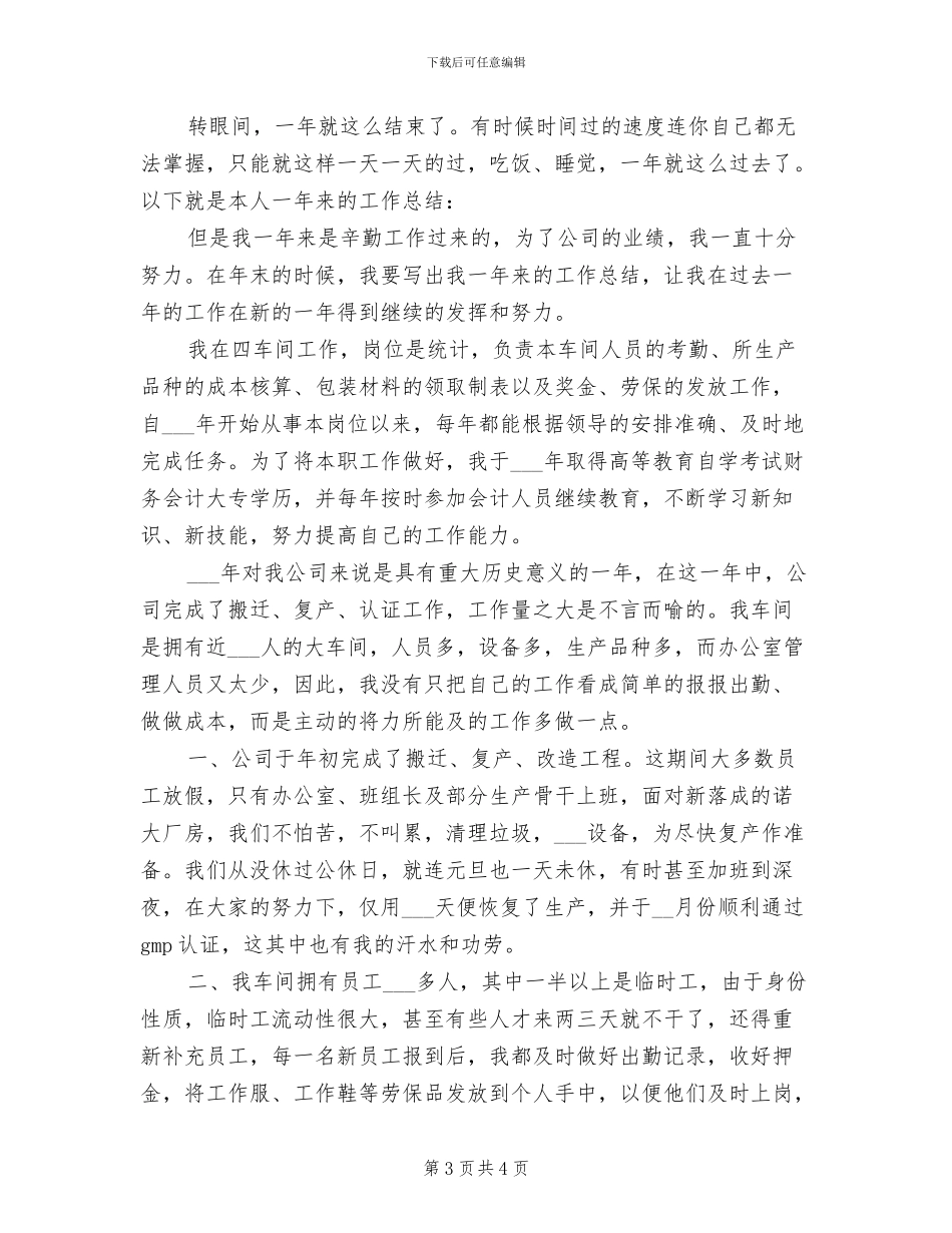 2024年会计统计员年终工作小结_第3页