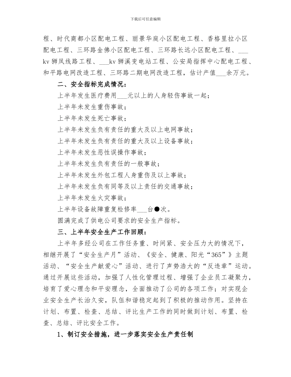 2024年供电公司上半年安全生产总结_第2页