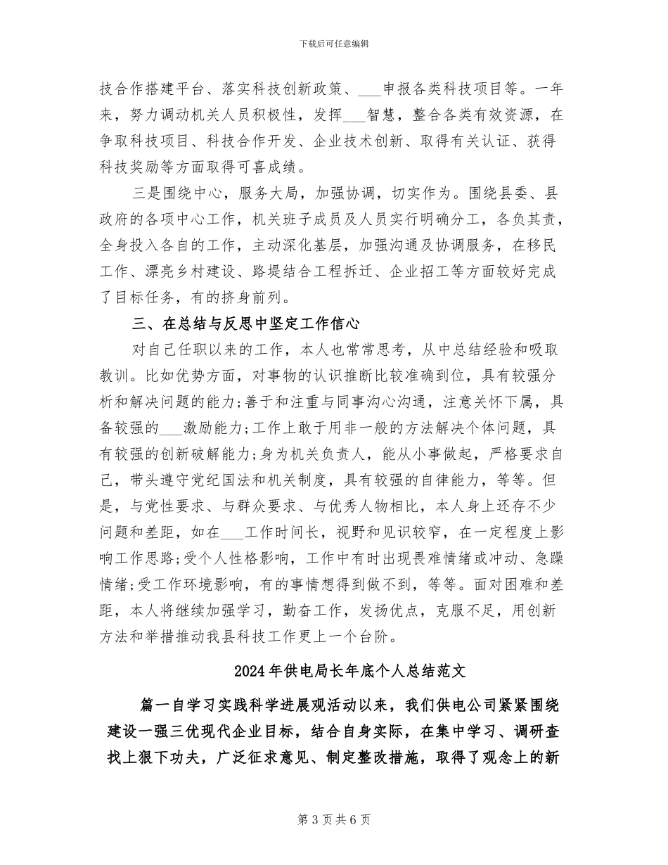 2024年供电局长年底个人总结_第3页