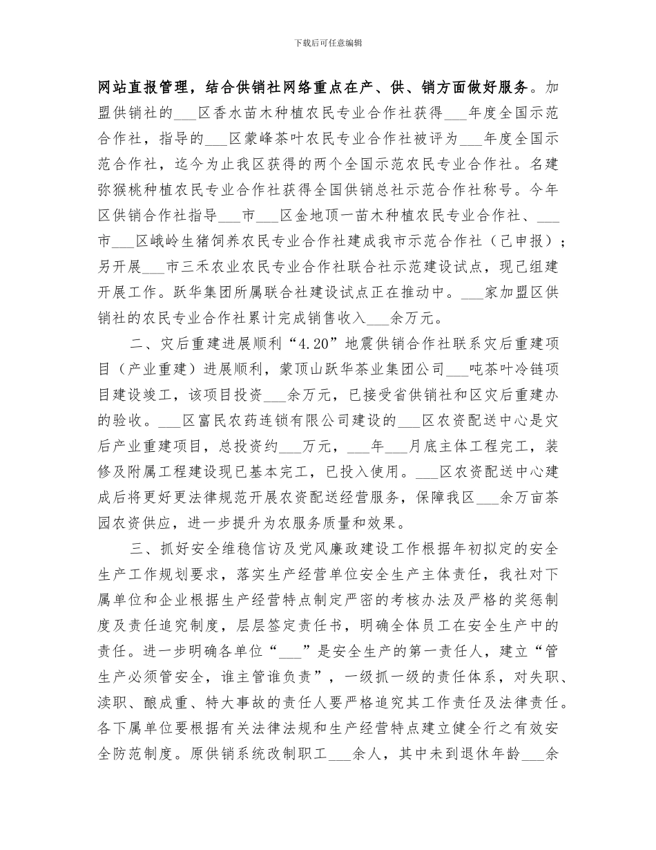2024年供销社年度农资供应工作总结_第3页
