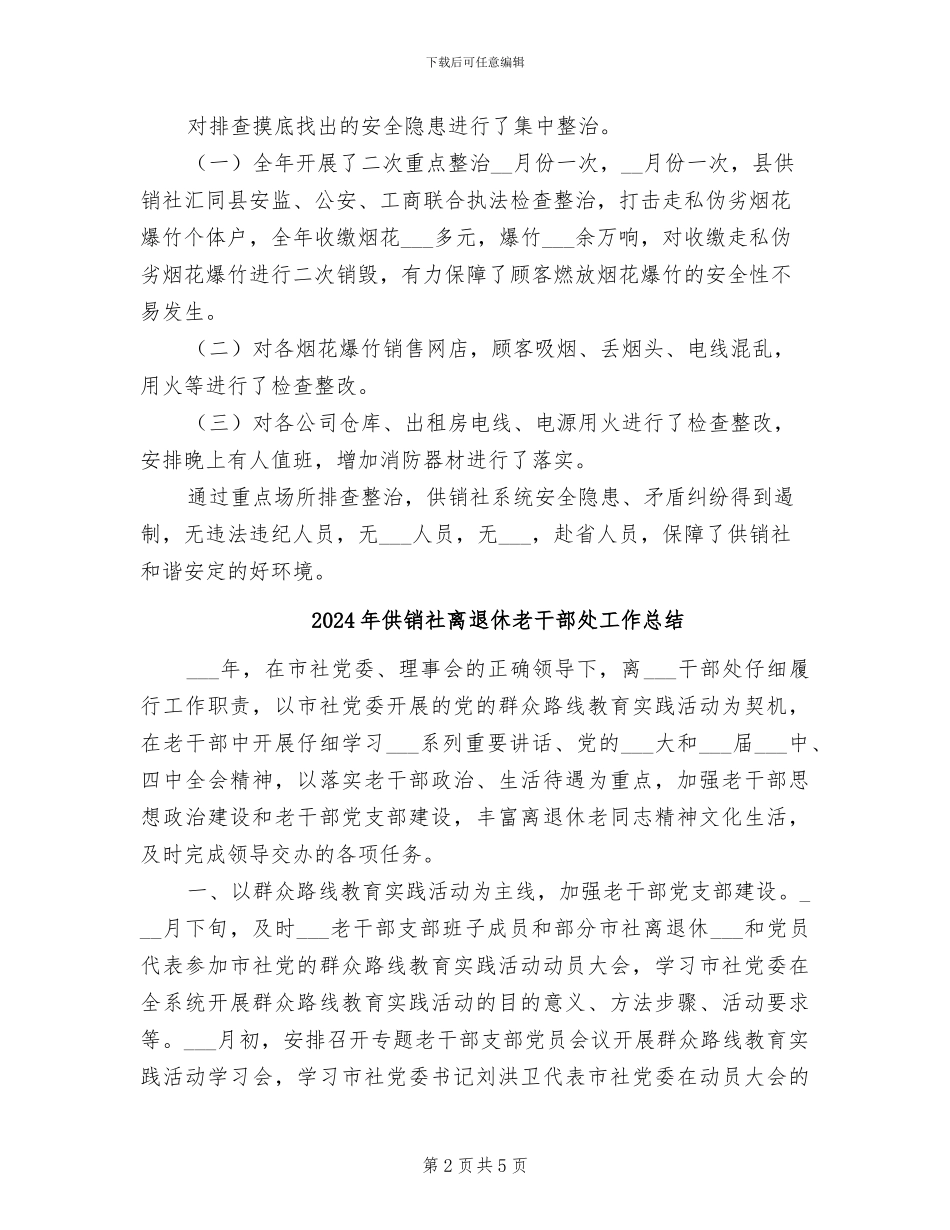 2024年供销社社会治安重点场所排查整治总结_第2页