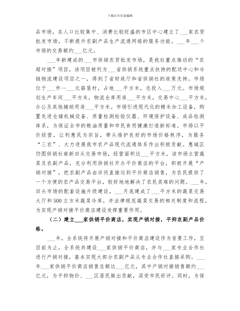 2024年供销社年终工作总结范本_第3页