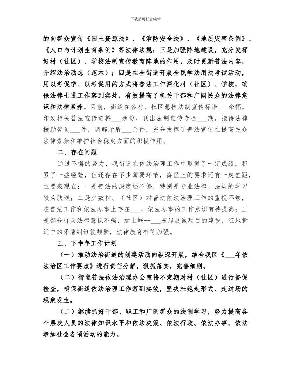 2024年依法治理工作总结_第2页