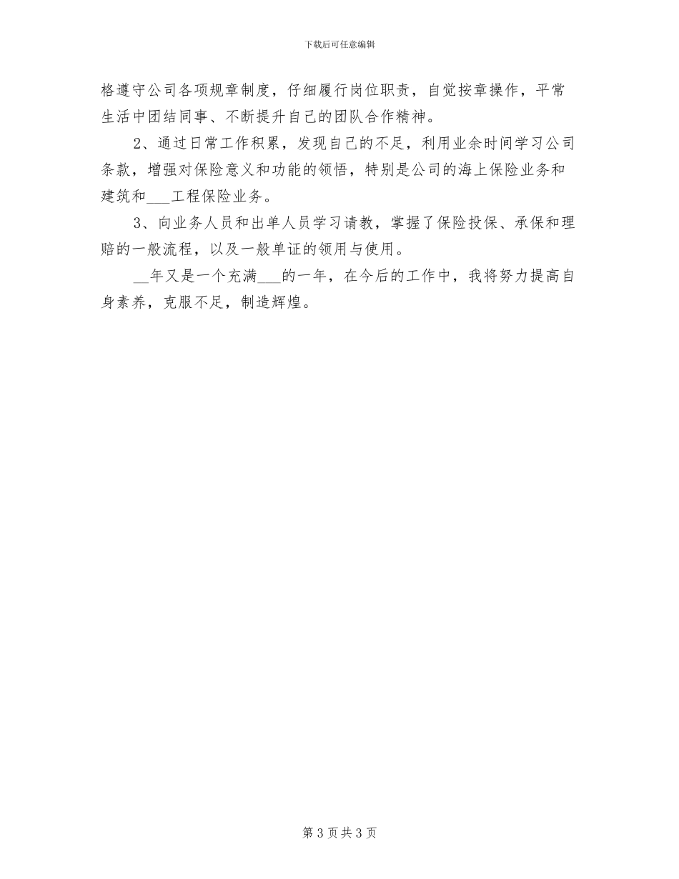 2024年保险业务员个人年终总结_第3页