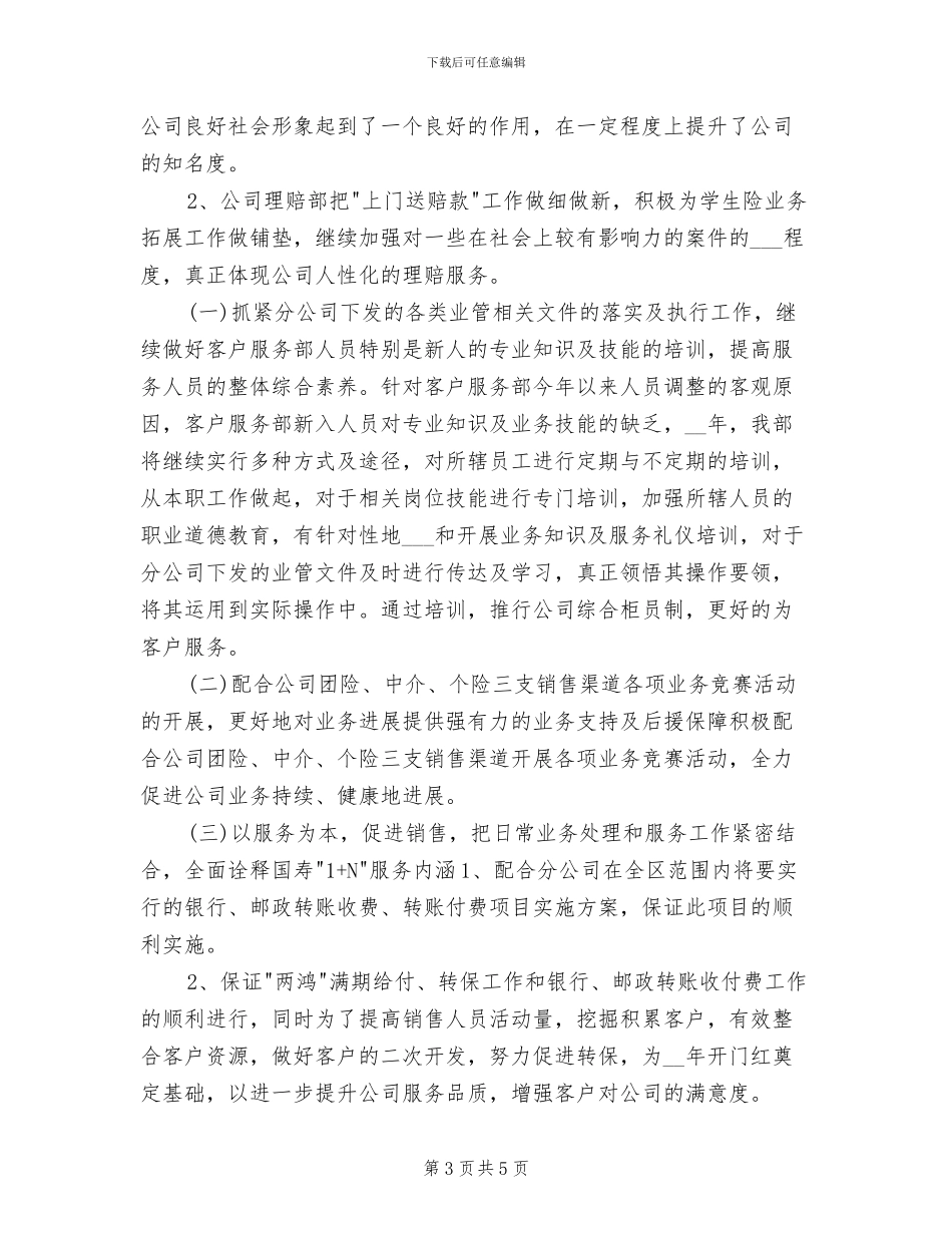 2024年保险客服年终工作总结_第3页