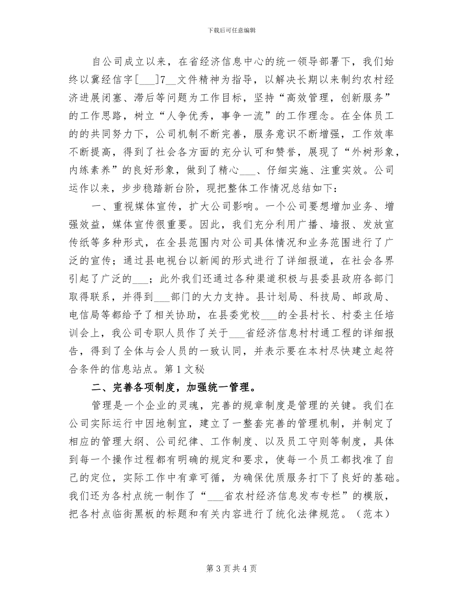 2024年信息服务公司年度工作总结_第3页