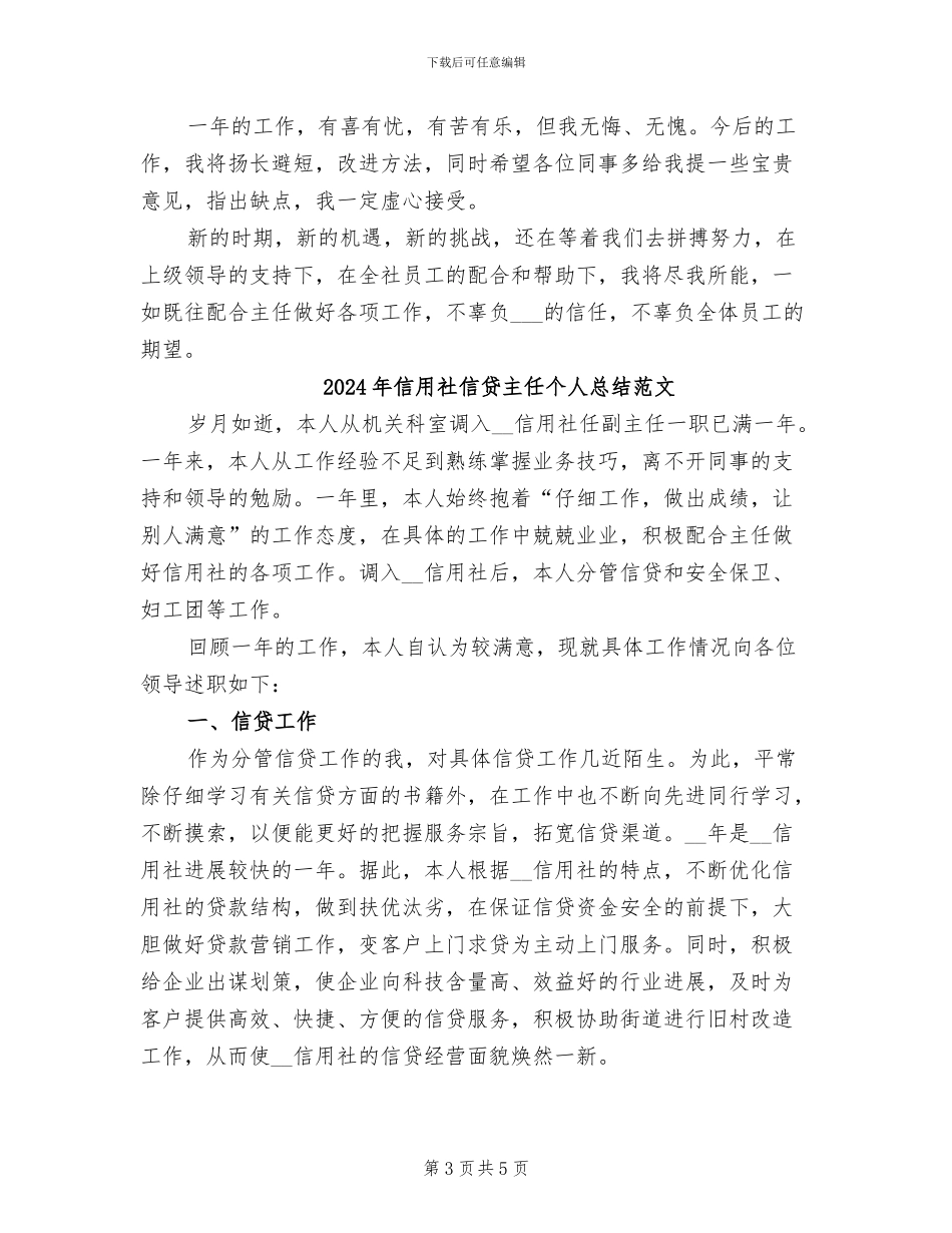 2024年信用社信贷主任个人总结_第3页
