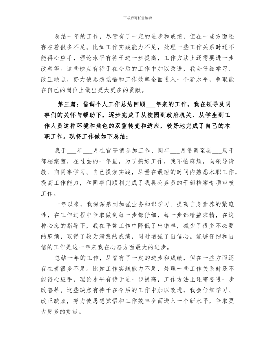 2024年借调个人工作总结_第3页