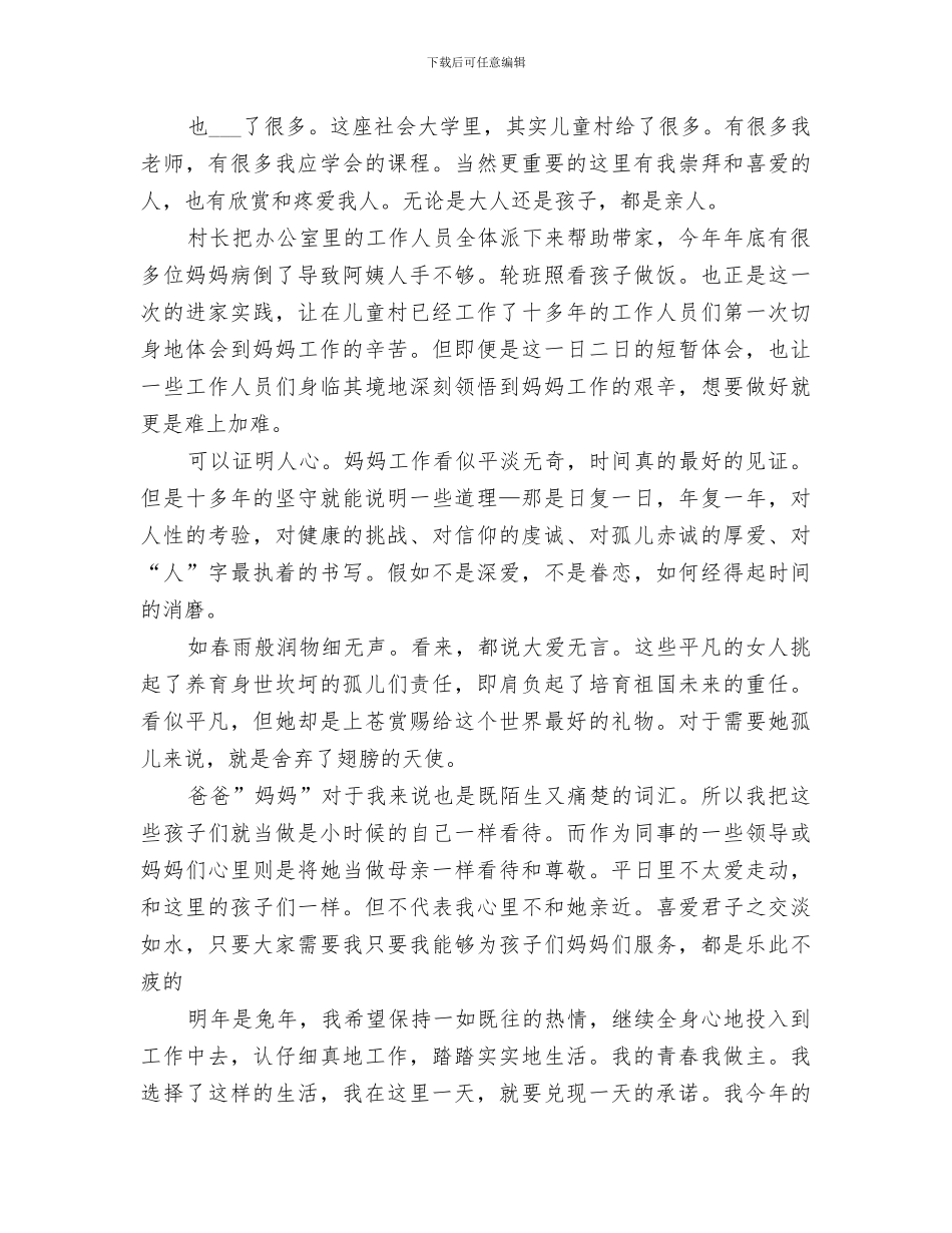 2024年儿童村工作开展情况总结_第3页
