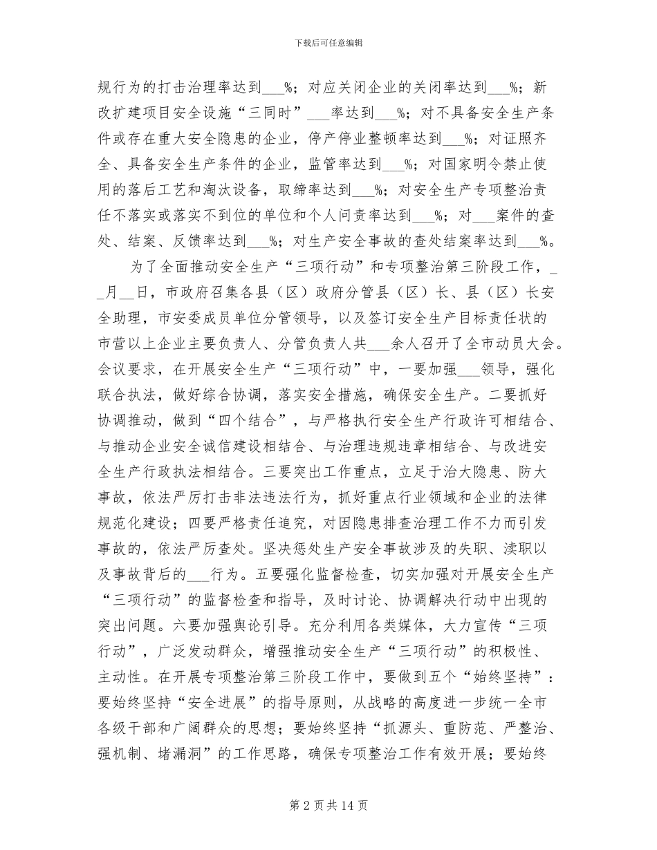 2024年全市安全生产三项行动和专项整治工作总结_第2页