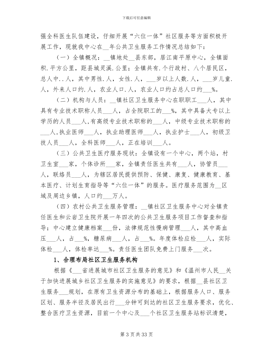 2024年公共卫生工作总结模板_第3页