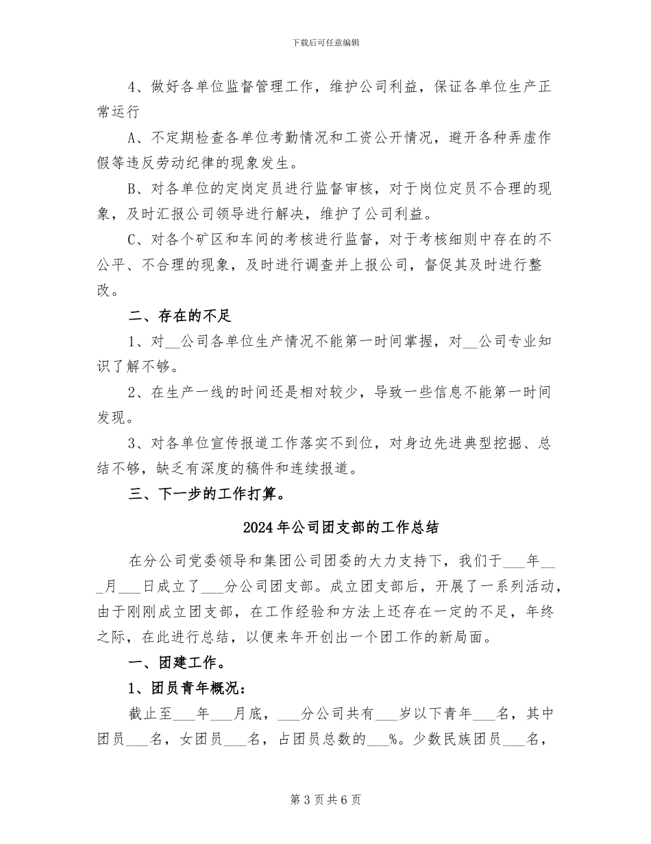 2024年公司团支部年终总结例_第3页