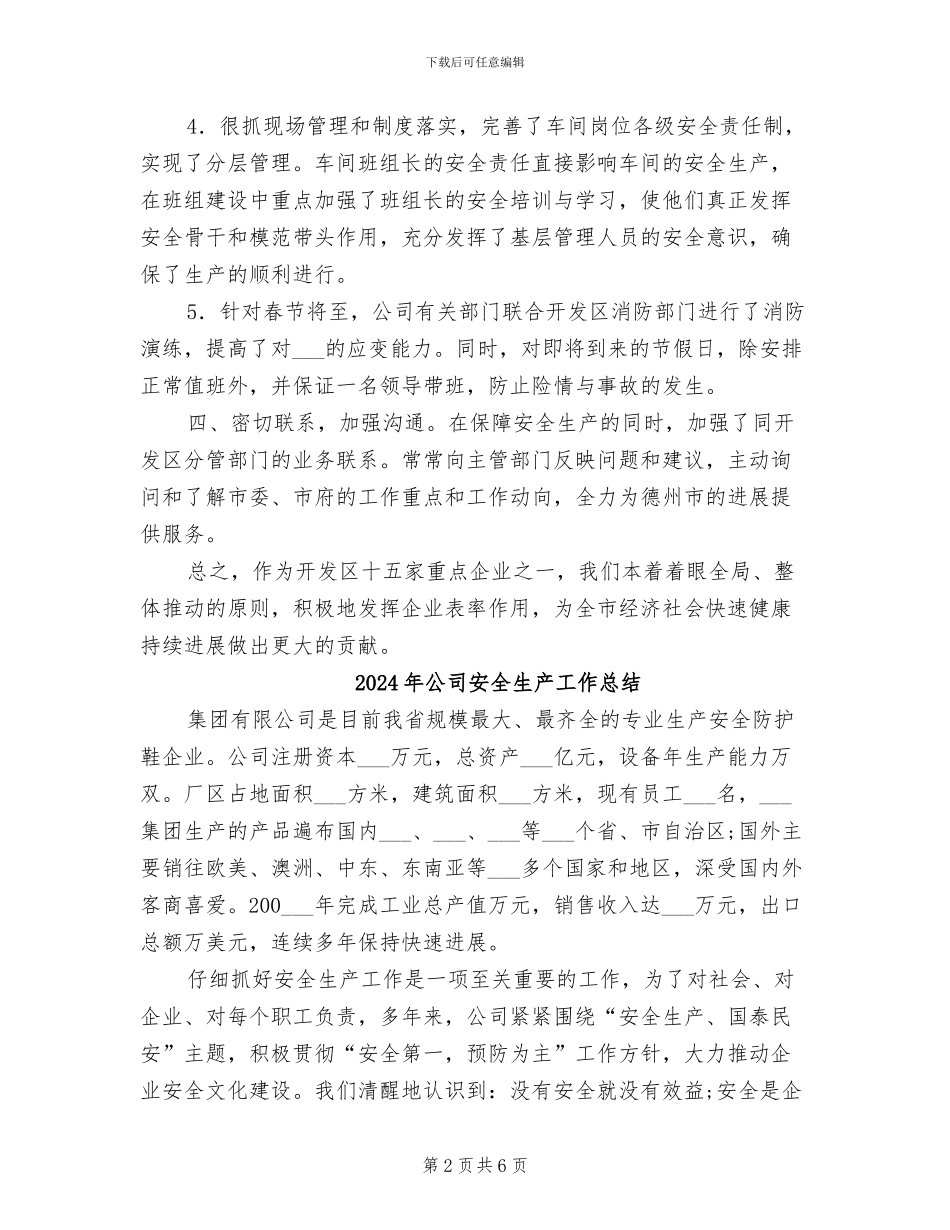 2024年公司安全生产大检查总结报告_第2页