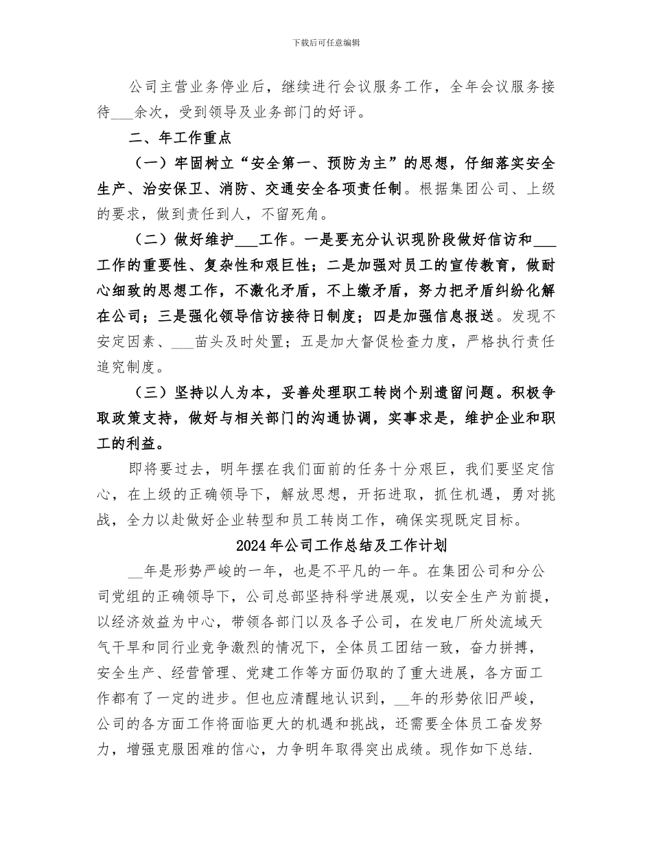 2024年公司工作总结及工作要点_第3页