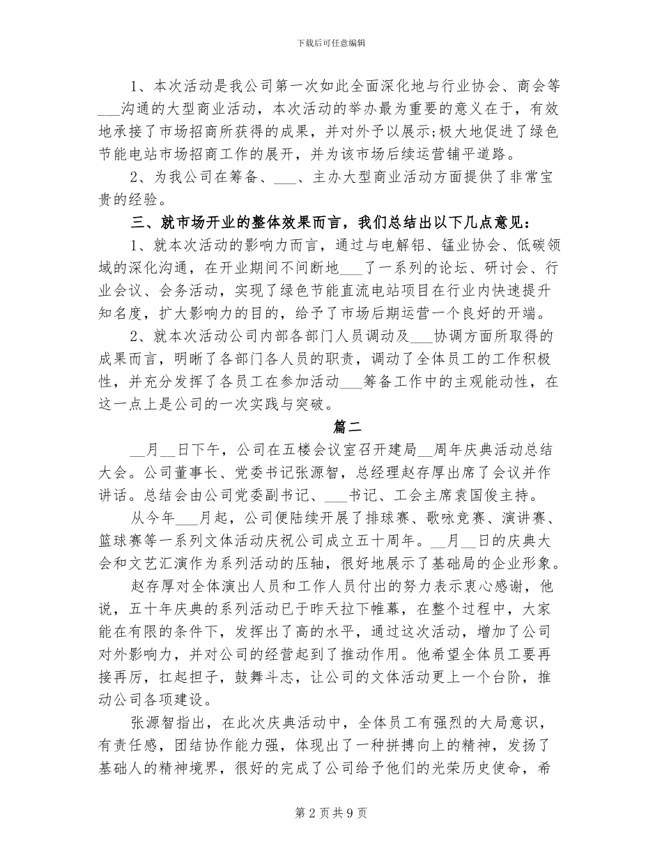 2024年公司庆典活动总结_第2页