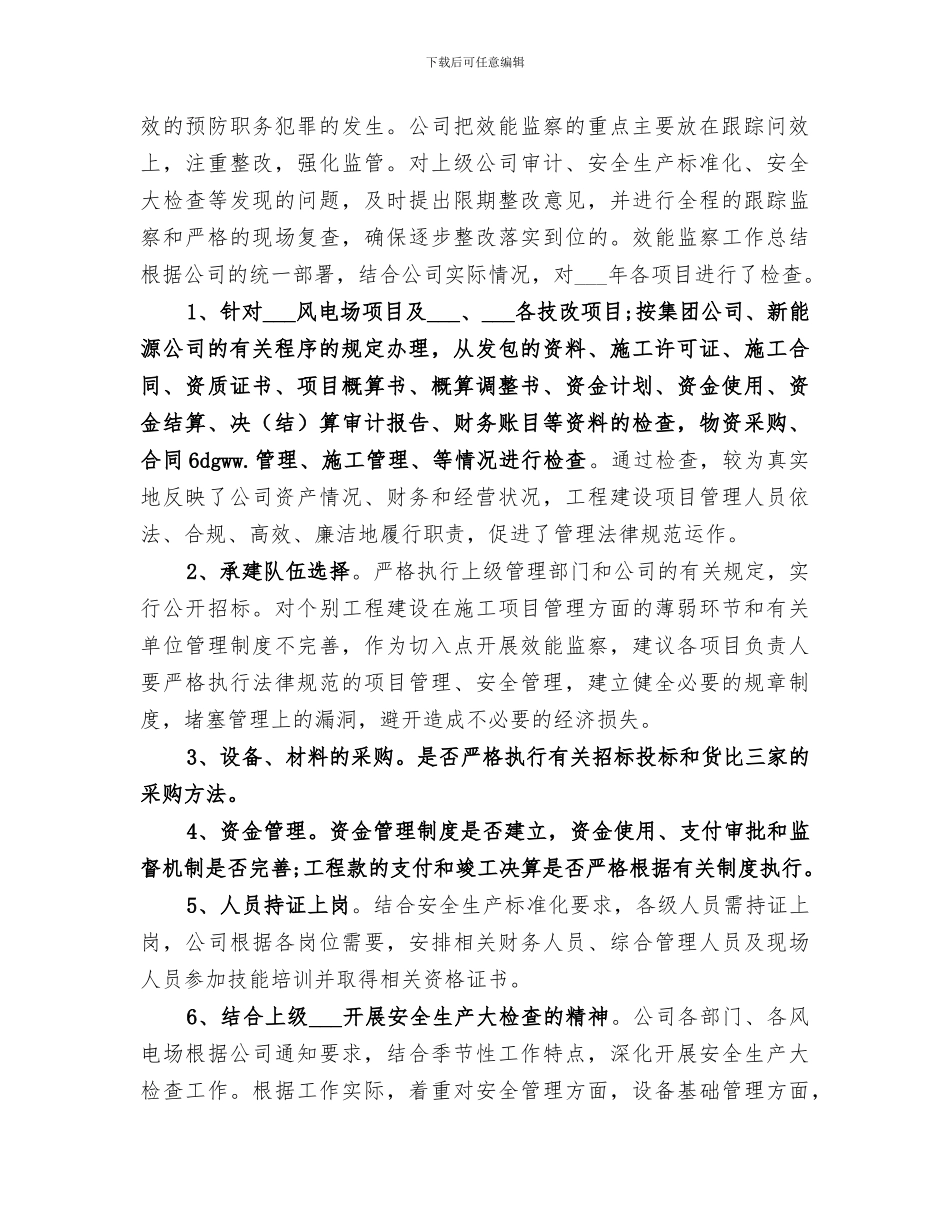 2024年公司效能监察个人工作总结_第2页