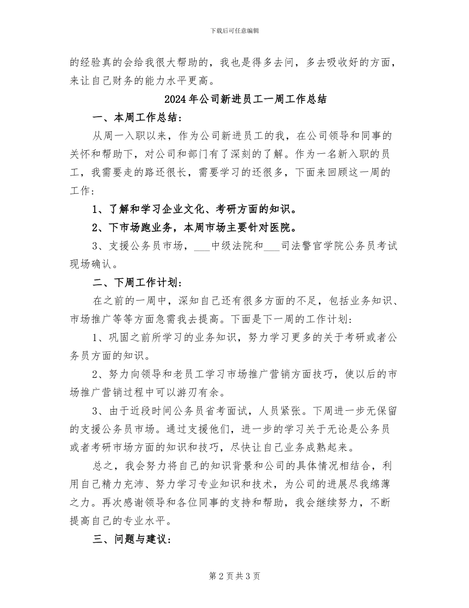 2024年公司新财务试用期工作总结_第2页