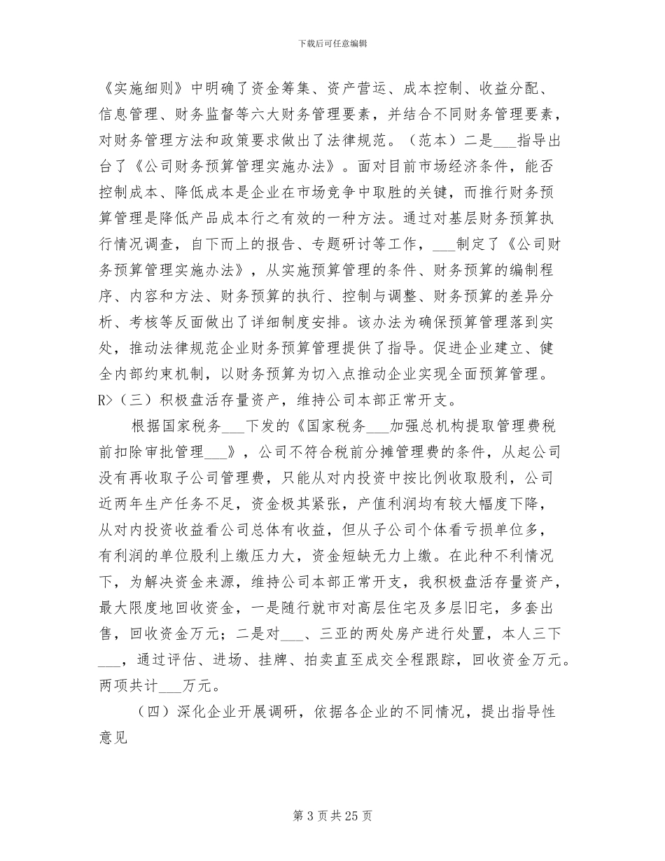 2024年公司财务负责人年度工作总结_第3页