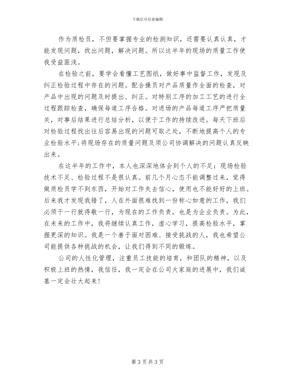 2024年公司质检个人总结_第3页