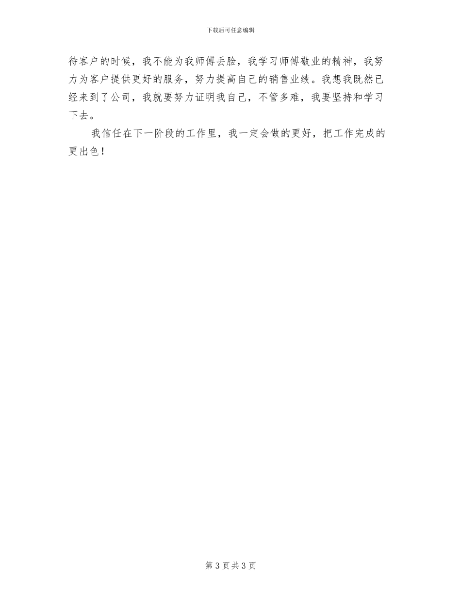 2024年公司销售员月末工作总结_第3页