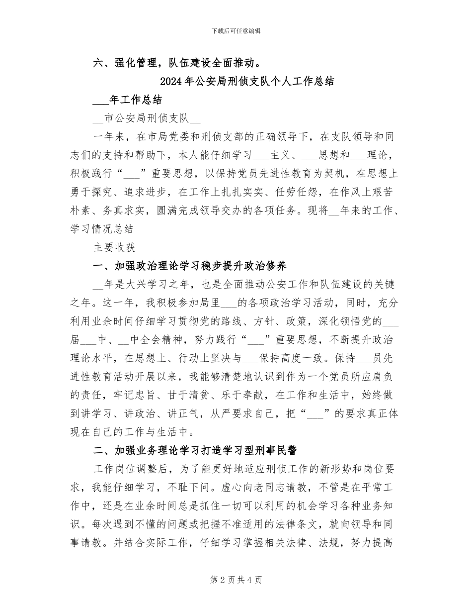 2024年公安局分局工作总结_第2页