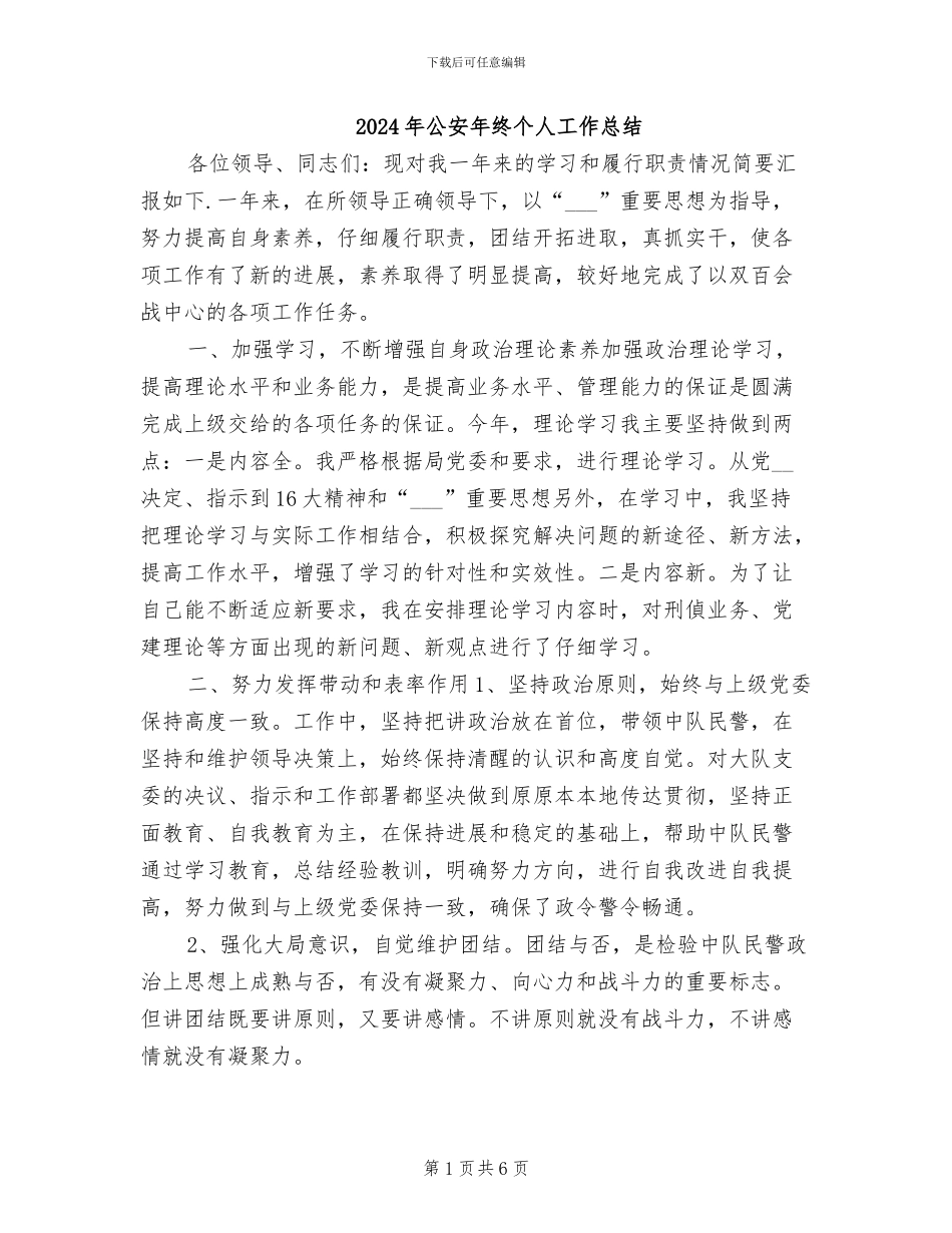 2024年公安年终个人工作总结_第1页