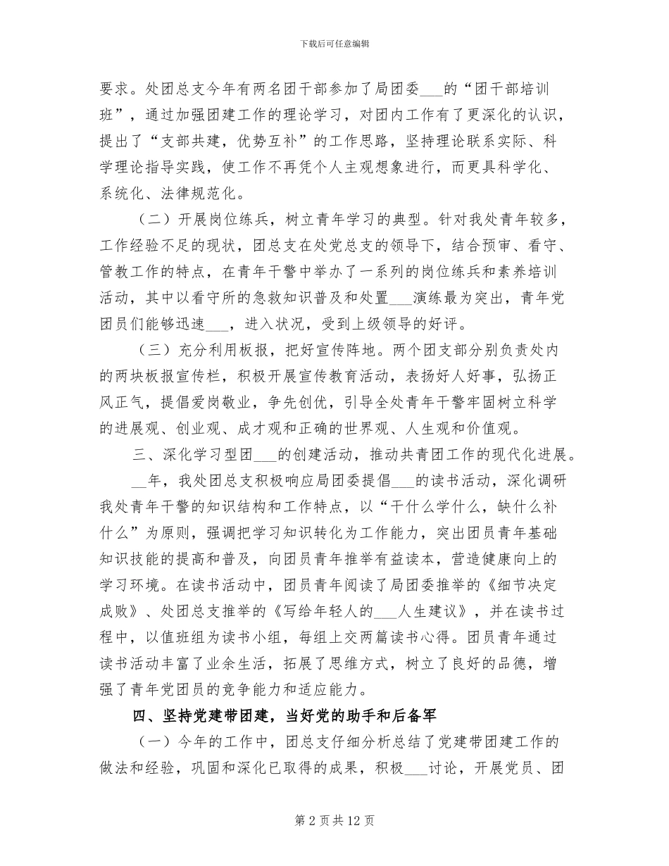 2024年共青团年度个人工作总结_第2页