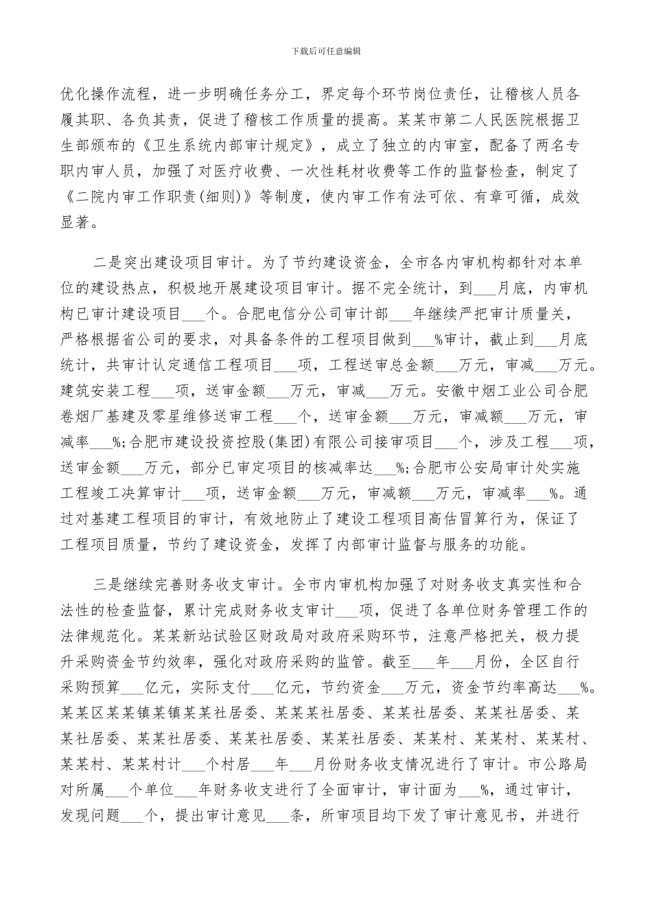 2024年内部审计个人年度工作总结与计划范例_第2页