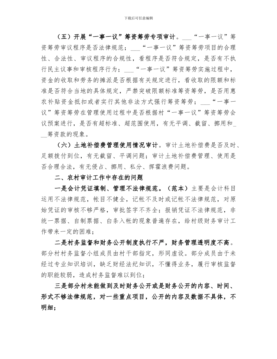 2024年农业局年度农村审计工作总结_第2页