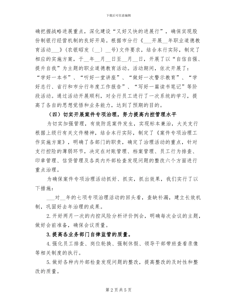 2024年农业银行年度工作总结_第2页