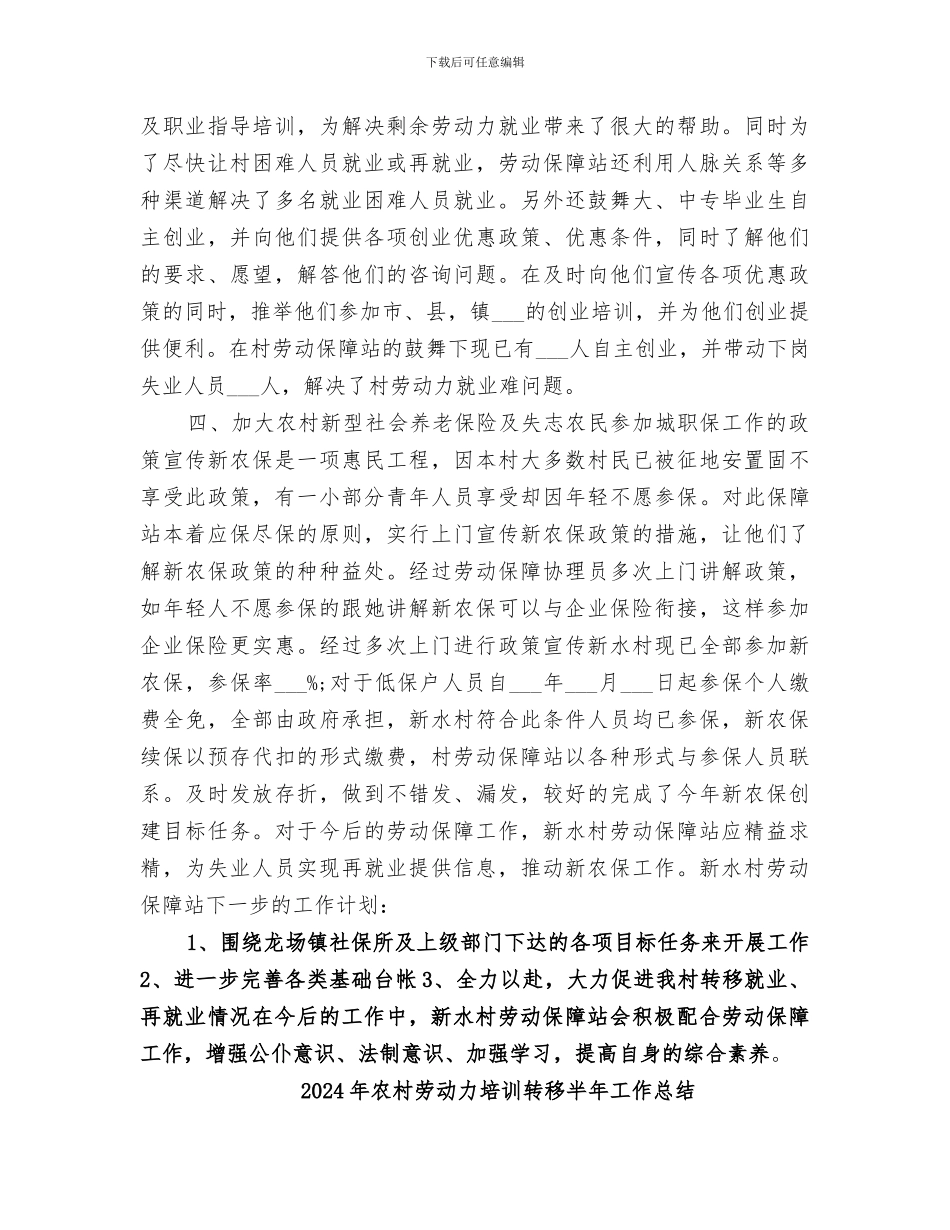 2024年农村劳动保障工作总结_第2页