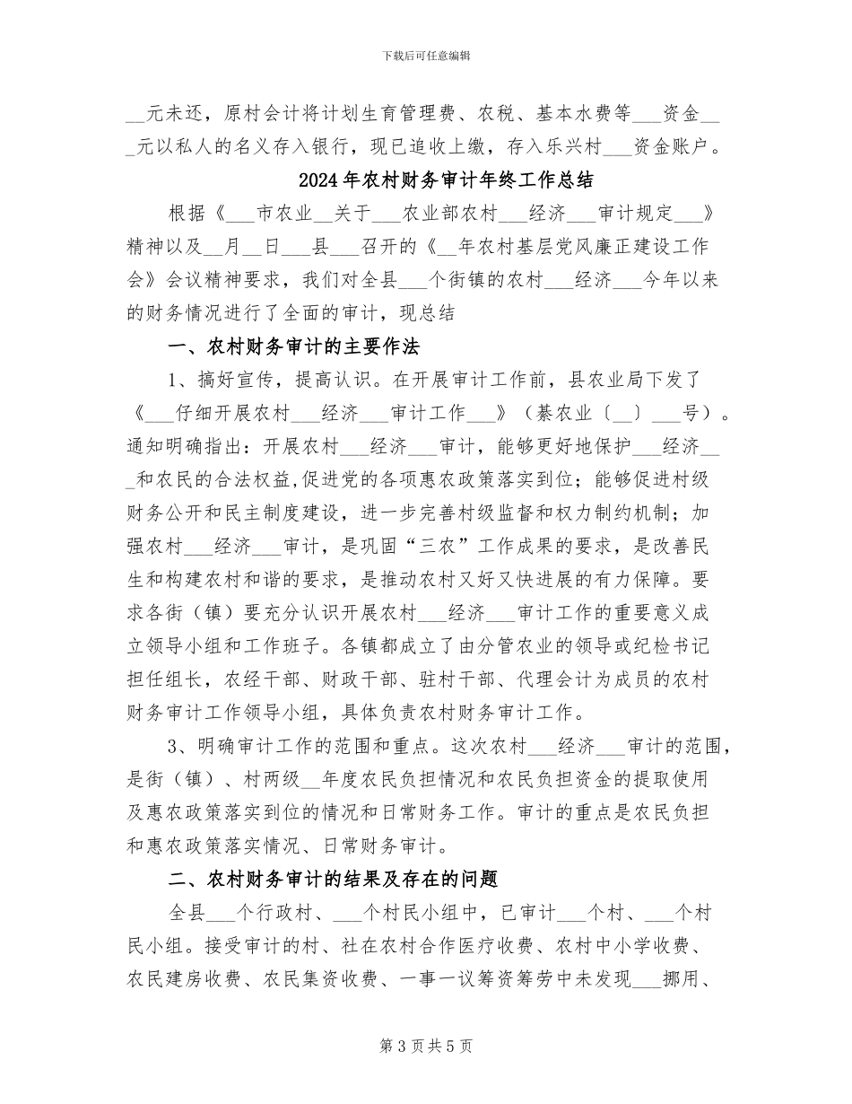 2024年农村财务审计工作总结_第3页