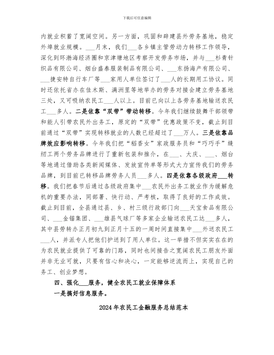 2024年农民工金融服务总结范文_第3页