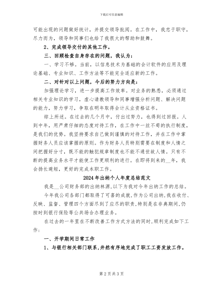 2024年出纳个人年度总结_第2页